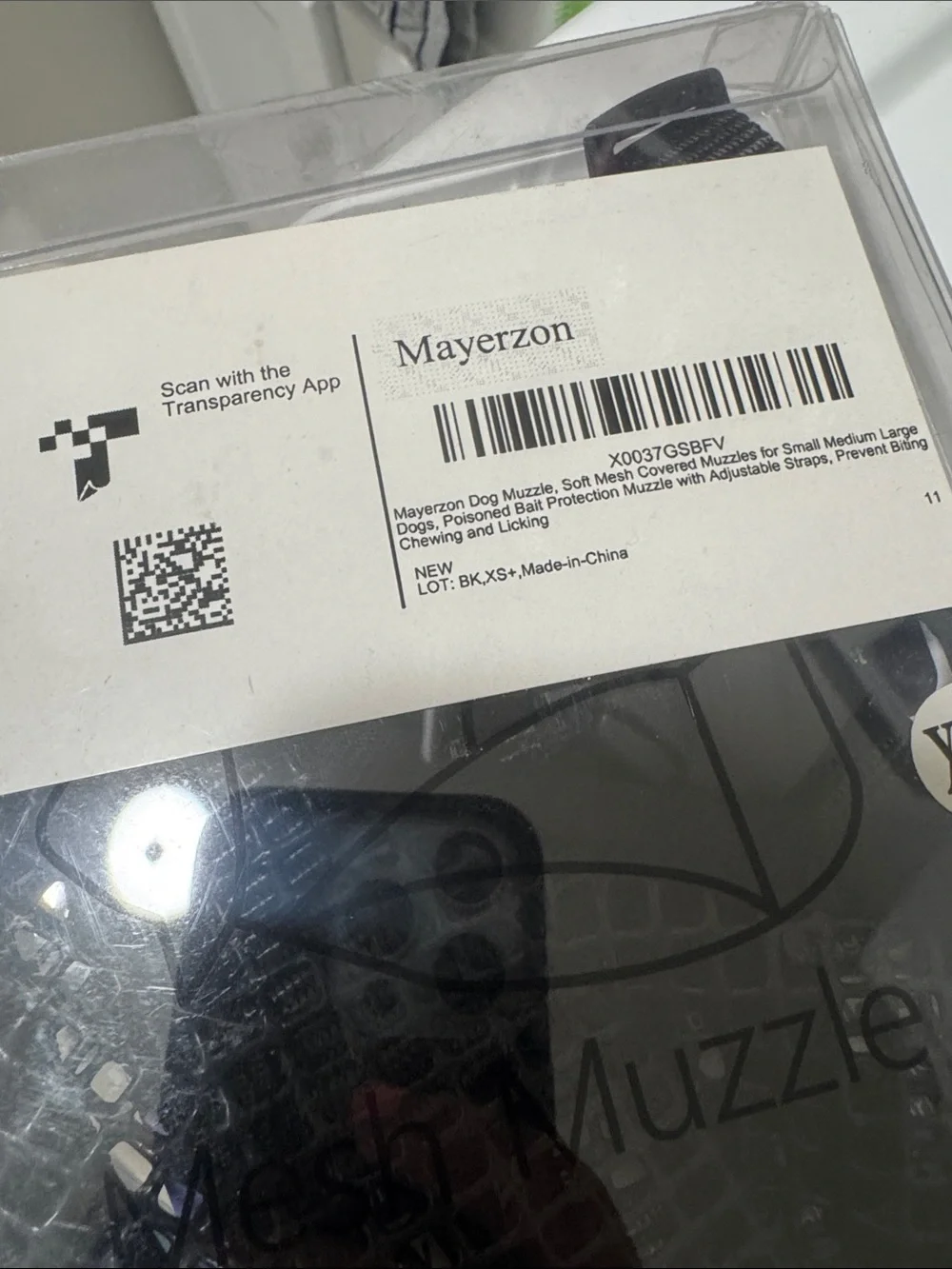 Mayerzon Mesh Dog Muzzle - Black